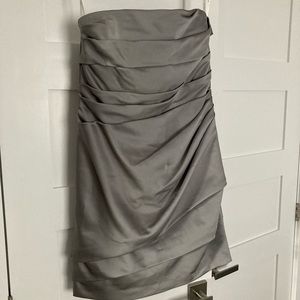 Bridesmaids dress silver David’s Bridal